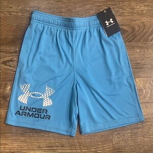 Under Armour Boys Blue Athletic Shorts Size Medium